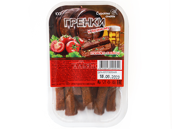 Сурские гренки Томат спайси (100 гр) в Брянске