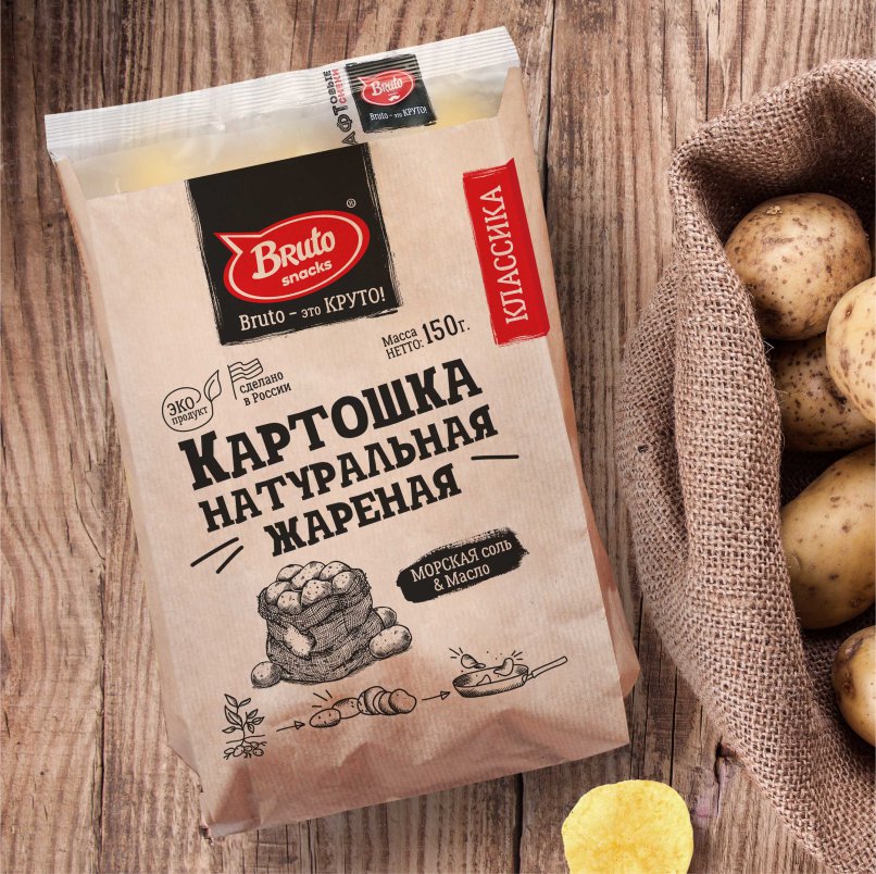 Картофель «Бруто» с солью 130 гр. в Брянске